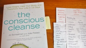 My shopping list was full of food for the cleanse!